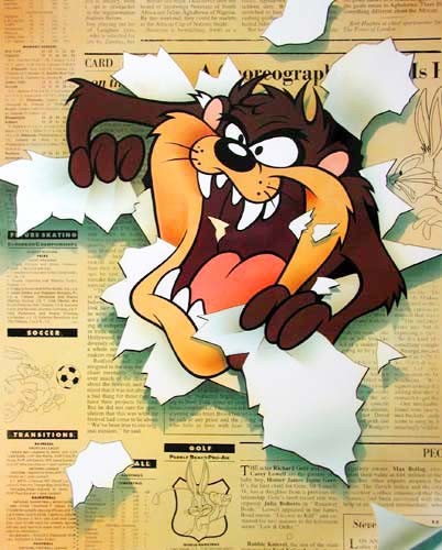 Poster 40x50 cm: Looney Tunes, Tasmanischer Teufel