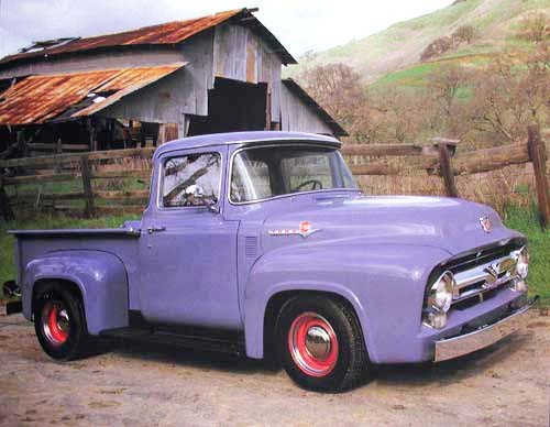 Ford Pick up lila Poster 40x50 cm