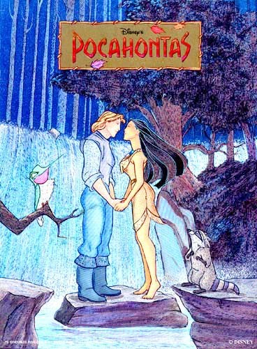 Pocahontas und John Alu Postkarte