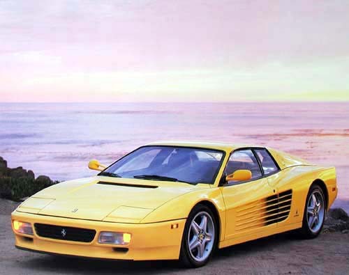 Gelber Ferrari Testarossa, Poster