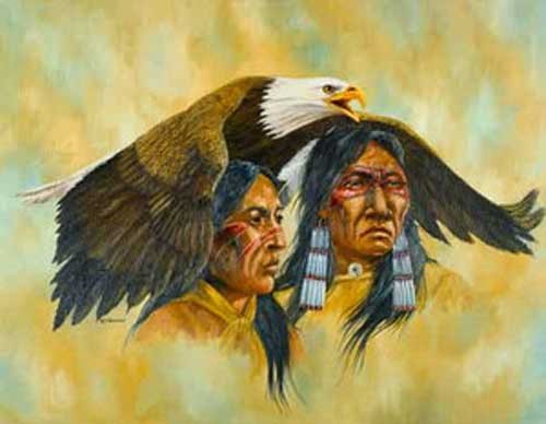 Indianer und Adler by J.T.Vogtschmidt