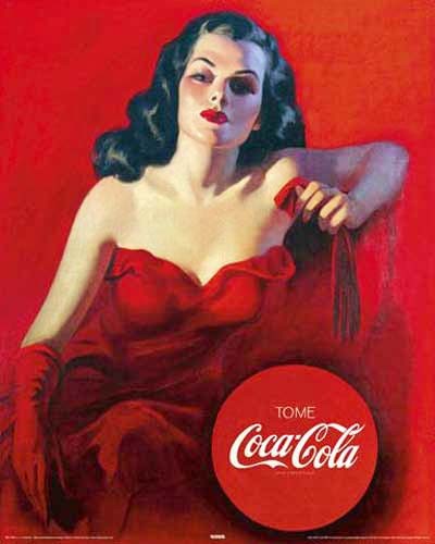 Coca-Cola, red dress