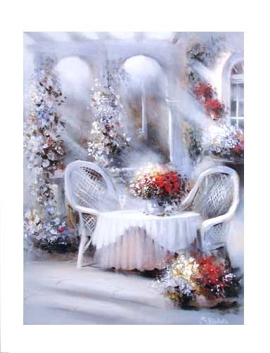 Poster 40x50 cm: Wintergarten by S. Rachelle (Romantische Motive) -