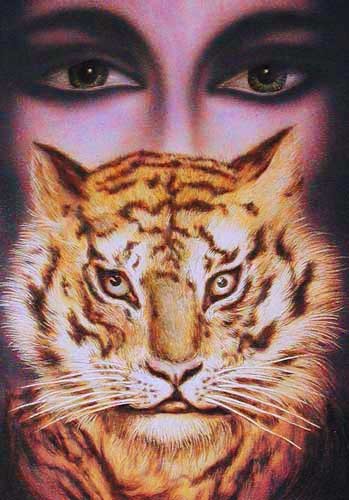 Augen und Tiger